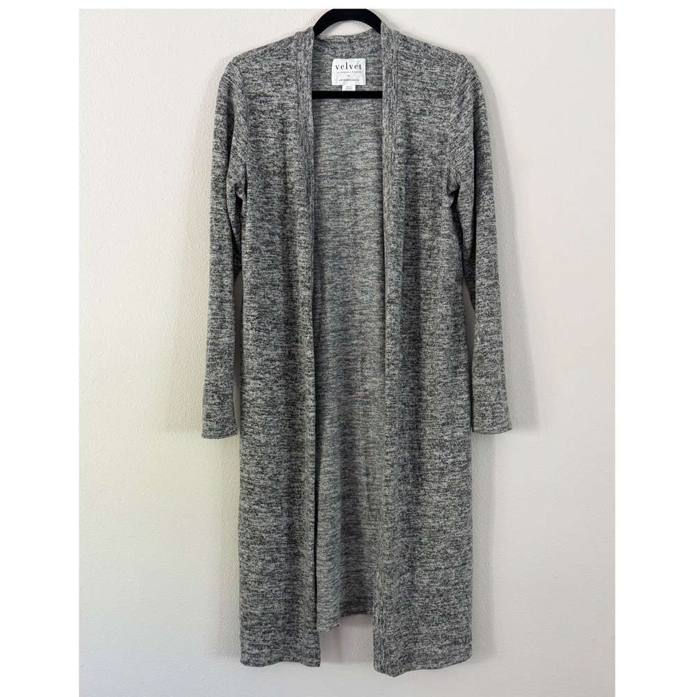 Velvet by Graham Spencer Anthropologie Grey Space Dye Cozy Cardigan Duster Large